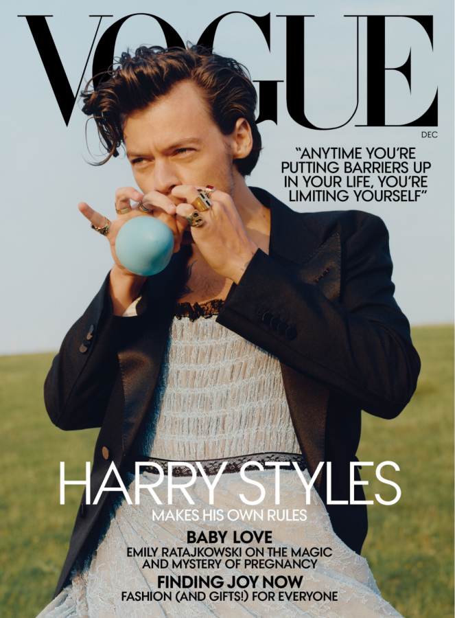 Vogues December cover featuring Harry Styles. Photo courtesy of vogue.com.
